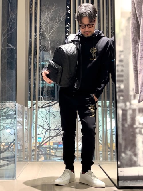 Emporio Armani◆刺繍ロゴ入りダブルジャージースウェットシャツ Travel Essentials スウェットシャツ ダブルジャージー