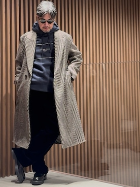 「ロングコートコーデ」｜じゅんちゃんさん（メンズ・176cm）の秋コーディネート