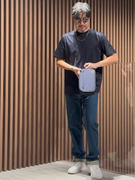 「アイテム（ポーチ）」を使った、じゅんちゃんさん（メンズ・176cm）の秋コーディネート