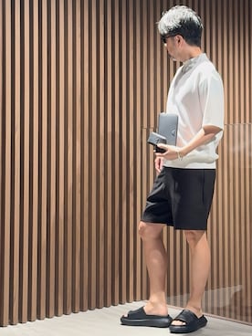 「EMPORIO ARMANI（エンポリオアルマーニ）のEGS3176040（ネックレス）」を使った、じゅんちゃんさん（メンズ・176cm）の夏コーディネート