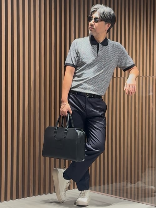 未使用級 現行 EMPORIO ARMANI ビジネスバッグ タンブルレザー EMPORIO ARMANI - 未使用級 現行 EMPORIO ARMANI ビジネスバッグ