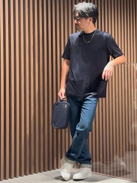 「アイテム（ポーチ）」を使った、じゅんちゃんさん（メンズ・176cm）の秋コーディネート