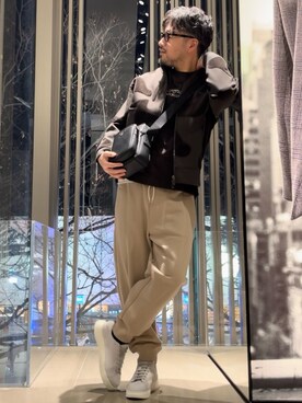 「迷彩」｜「アイテム（ブルゾン）」を使った、じゅんちゃんさん（メンズ・176cm）の冬コーディネート