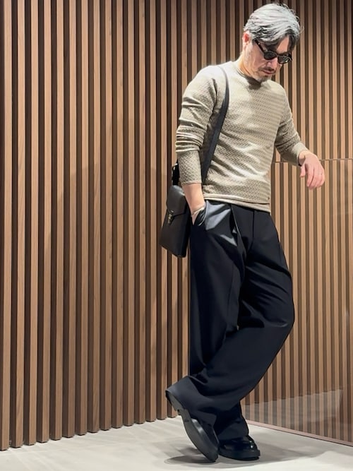 EMPORIO ARMANI スラックス 「エンポリオ アルマーニ」タック入り