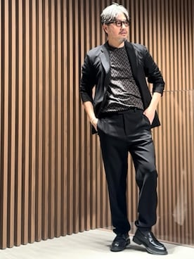 「スーツ」｜「アイテム（パンツ）」を使った、じゅんちゃんさん（メンズ・176cm）の夏コーディネート