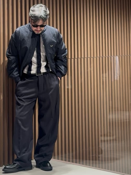 EMPORIO ARMANI スラックス 「エンポリオ アルマーニ」タック入り