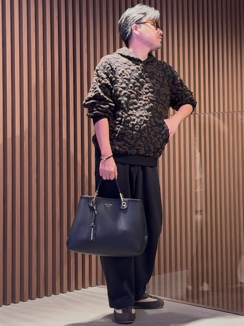 エンポリオ アルマーニ】フード付きセーター バージンウール