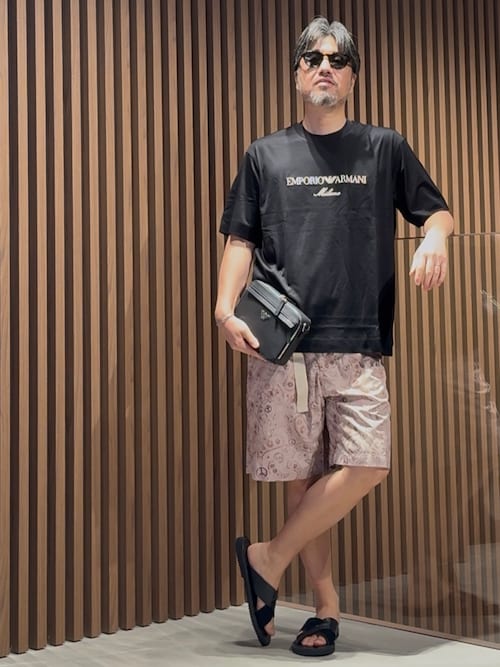 アルマーニ　レザーサンダル EMPORIO ARMANI サンダル 「エンポリオ アルマーニ」クロス