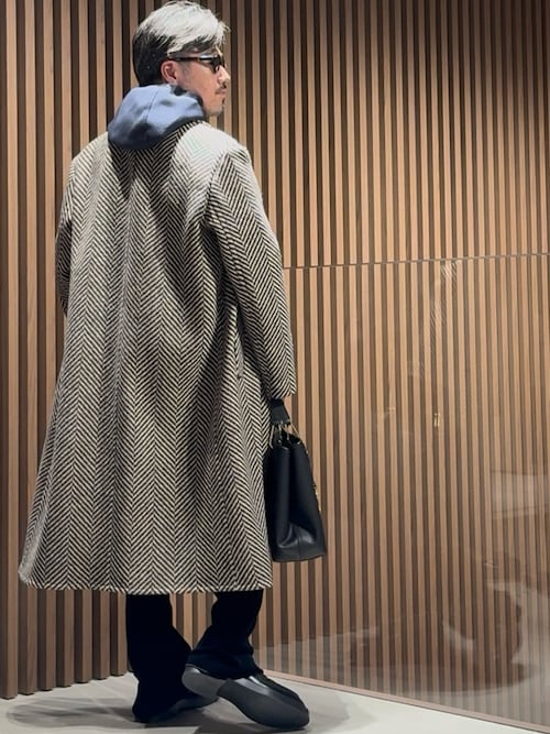 エンポリオ アルマーニ】シングルブレストコート ウールツイード