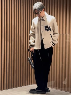 「アイテム（ボディバッグ/ウエストポーチ）」を使った、じゅんちゃんさん（メンズ・176cm）の秋コーディネート