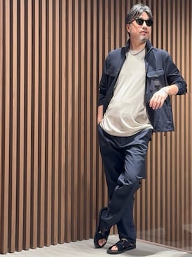 「アイテム（ナイロンジャケット）」を使った、じゅんちゃんさん（メンズ・176cm）の夏コーディネート