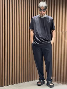 「アイテム（サンダル）」を使った、じゅんちゃんさん（メンズ・176cm）の秋コーディネート