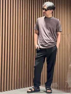 「アイテム（チノパンツ）」を使った、じゅんちゃんさん（メンズ・176cm）の夏コーディネート