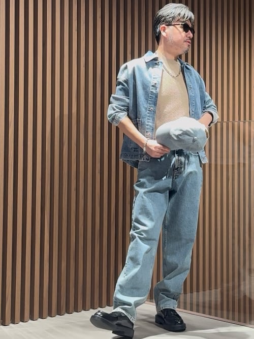 アルマーニジーンズのジャケット アルマーニジーンズARMANI JEANS コットン切替デニムジャケット