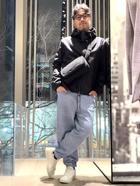 「ブレスレット」｜「アイテム（ブルゾン）」を使った、じゅんちゃんさん（メンズ・176cm）の冬コーディネート