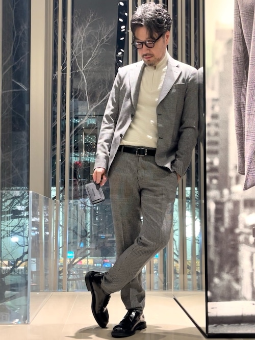 EMPORIO ARMANI グレー リブ　ジッパーセーター アルマーニ エクスチェンジ ARMANI EXCHANGE メンズ ジップ