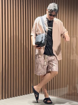 「アイテム（ボディバッグ/ウエストポーチ）」を使った、じゅんちゃんさん（メンズ・176cm）の夏コーディネート