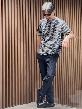 「アイテム（チノパンツ）」を使った、じゅんちゃんさん（メンズ・176cm）の夏コーディネート