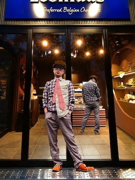 「no brand（ノーブランド）のアイテム（その他シューズ）」を使った、tamtamtanukiさん（メンズ・166cm）の冬コーディネート