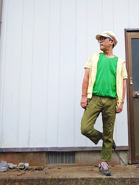 「MARVEL（マーベル）のアイテム」を使った、tamtamtanukiさん（メンズ・166cm）の秋コーディネート