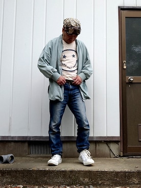 「BACK NUMBER（バックナンバー）のアイテム（パンツ）」を使った、tamtamtanukiさん（メンズ・166cm）の春コーディネート