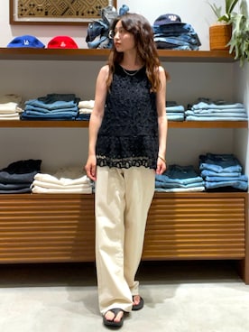 「Ungrid（アングリッド）のアイテム」を使った、井上愛さん（レディース・160cm）の夏コーディネート