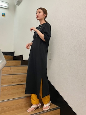 「Ungrid（アングリッド）の【WEB限定】ナイロンカラーテーパードパンツ（その他パンツ）」を使った、井上愛さん（レディース・160cm）の春コーディネート