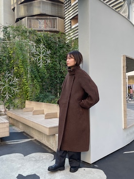 井上愛さん（レディース・160cm）の冬コーディネート