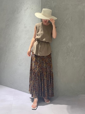 井上愛さん（レディース・160cm）の夏コーディネート