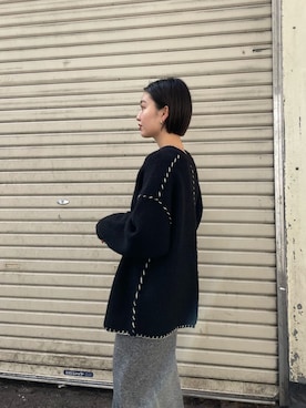 井上愛さん（レディース・160cm）の冬コーディネート