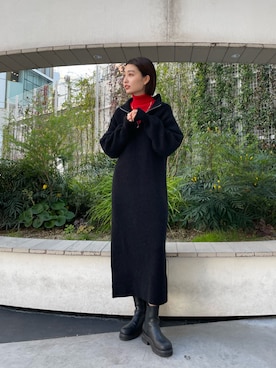 井上愛さん(レディース・160cm)の冬コーディネート