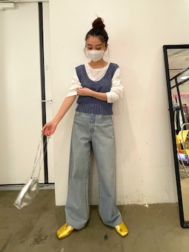 井上愛さん(レディース・160cm)の冬コーディネート