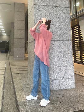 「テーパードデニム」｜井上愛さん（レディース・160cm）の秋コーディネート