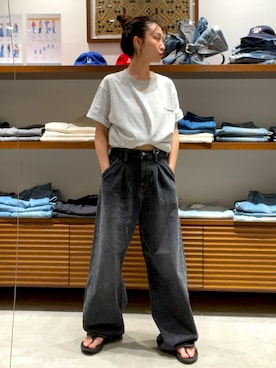 「Ungrid（アングリッド）のアイテム」を使った、井上愛さん（レディース・160cm）の夏コーディネート