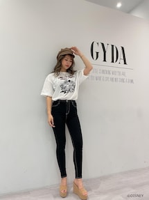 本日限定送料込✨️ GYDA ハイウエスト Sサイズ ダブルウエスト GYDA ( ジェイダ ) - ハイウエストウエストクロススキニーデニム