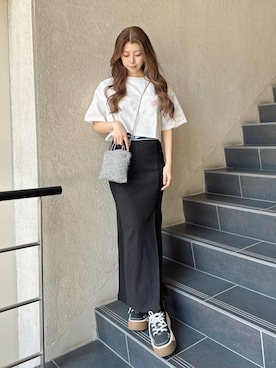 「アイテム（スカート）」を使った、aikaさん（レディース・158cm）の春コーディネート