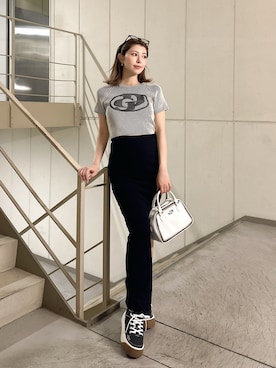 「アイテム（ハンドバッグ）」を使った、aikaさん（レディース・158cm）の夏コーディネート