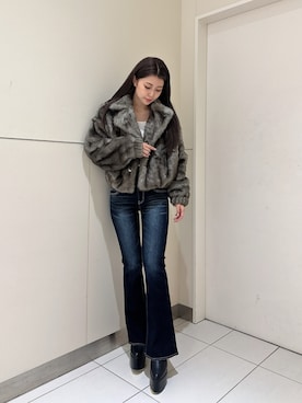 「GYDA（ジェイダ）のアイテム（その他アウター）」を使った、aikaさん（レディース・158cm）の秋コーディネート