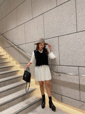 「158cmコーデ」｜「アイテム（帽子）」を使った、aikaさん（レディース・158cm）の夏コーディネート