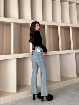 「GYDA（ジェイダ）のアイテム（ブーツ）」を使った、aikaさん（レディース・158cm）の秋コーディネート