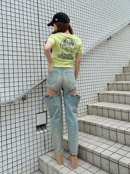 ハイウエスト2WAY Symmetry GYDA INNER CONNECTデニムパンツ
