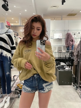 「158cmコーデ」｜「アイテム（スウェット）」を使った、aikaさん（レディース・158cm）の冬コーディネート