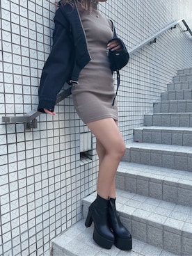 「158cmコーデ」｜「アイテム（ジャケット/アウター）」を使った、aikaさん（レディース・158cm）の冬コーディネート