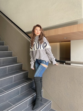 「158cmコーデ」｜「アイテム（ブーツ）」を使った、aikaさん（レディース・158cm）の秋コーディネート