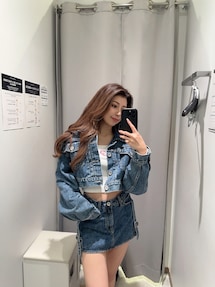 Symmetry GYDA DAMAGEショートデニムGジャン｜ジェイダ（GYDA）公式