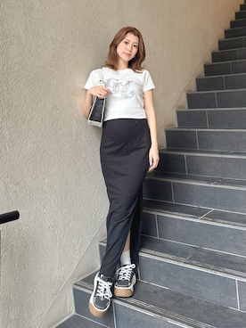 「アイテム（ハンドバッグ）」を使った、aikaさん（レディース・158cm）の夏コーディネート