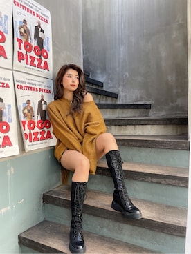 「158cmコーデ」｜「アイテム（ブーツ）」を使った、aikaさん（レディース・158cm）の秋コーディネート