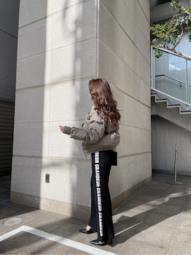 「GYDA（ジェイダ）のアイテム（テーラードジャケット）」を使った、aikaさん（レディース・158cm）の冬コーディネート