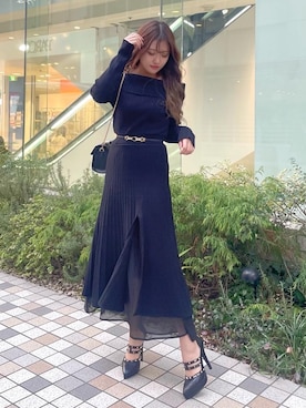 「RESEXXY（リゼクシー）のアイテム（ベルト）」を使った、yuukaさん（レディース・150cm）の冬コーディネート