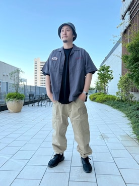 「テラスモール湘南」｜「アイテム（カーゴパンツ）」を使った、SEIJIさん（メンズ・183cm）の夏コーディネート